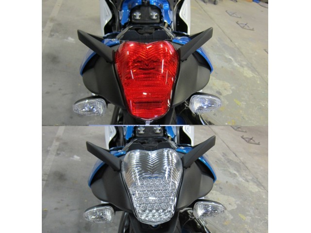買取格安BSK 全LED オートバイ 多機能 クリアレンズ テールライト 1個 ウインカー/ブレーキライト/ポジシ その他