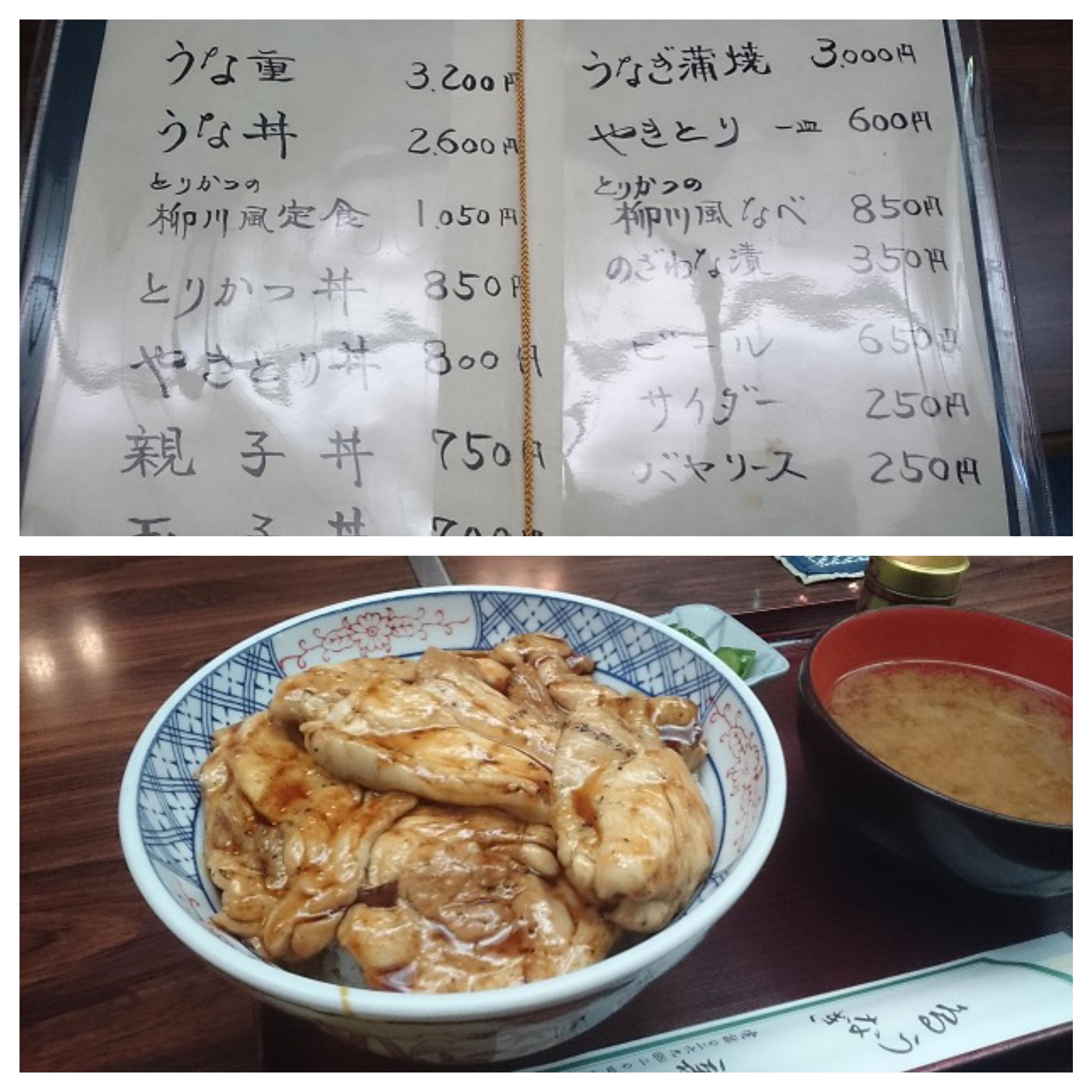 やきとり丼・とりかつ丼／新屋＠長野県下高井郡