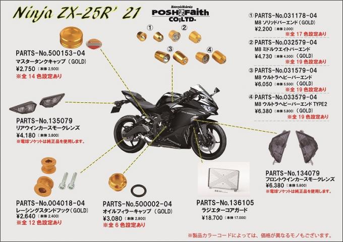 Kawasaki Ninja ZX-25R 適合パーツ！ - POSH Faith【ポッシュ 