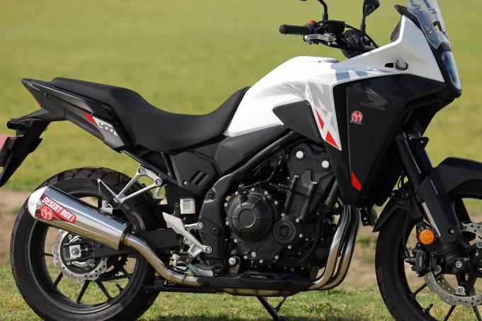 HONDA NX400を超ハイエンドアドベンチャーマシンに変える　マフラーが発売になりました　DESERTBOX 