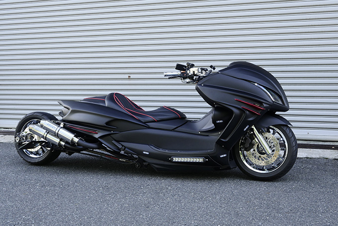 スタンダードなロンホイスタイルのヤマハ4d9マジェスティカスタム プロが造るカスタム ビッグスクーターならバイクブロス